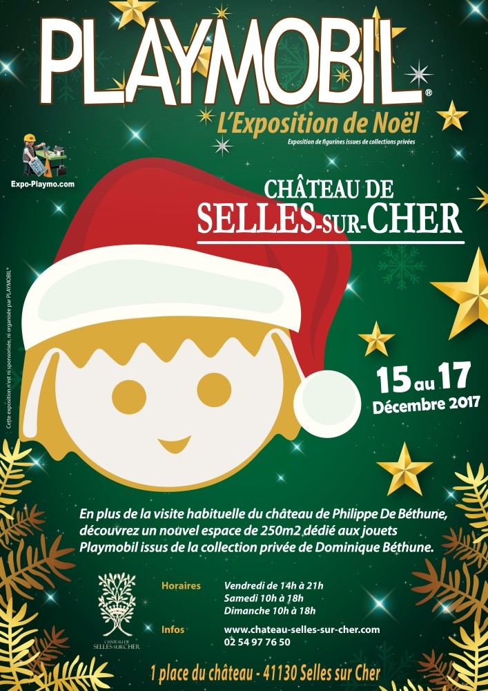 Affiche expo playmobil chateau de selle dominique bethune