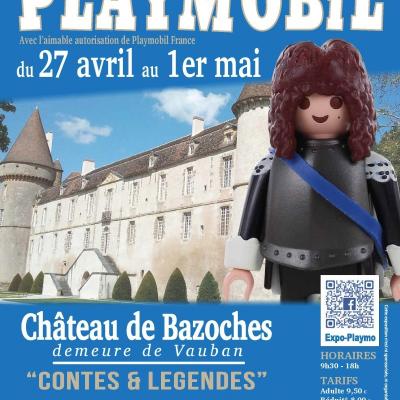 Affiche exposition playmobil chateau de bazoches 2019 dominique bethune
