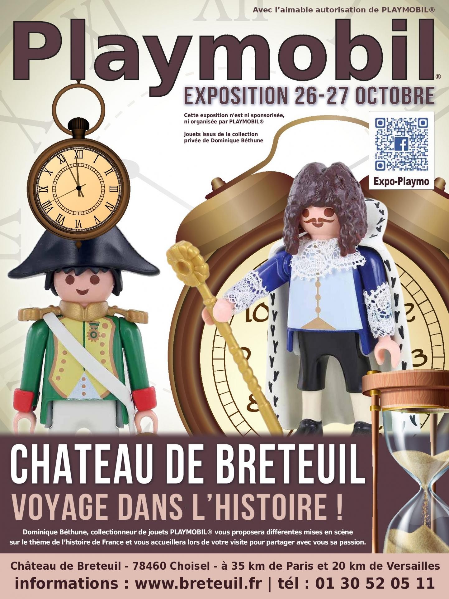 Affiche exposition playmobil chateau de breteuil 2019 dominique bethune