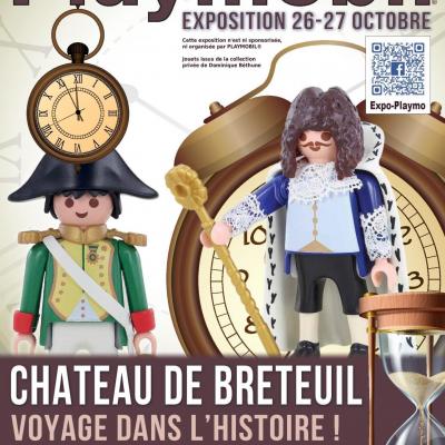 Affiche exposition playmobil chateau de breteuil 2019 dominique bethune