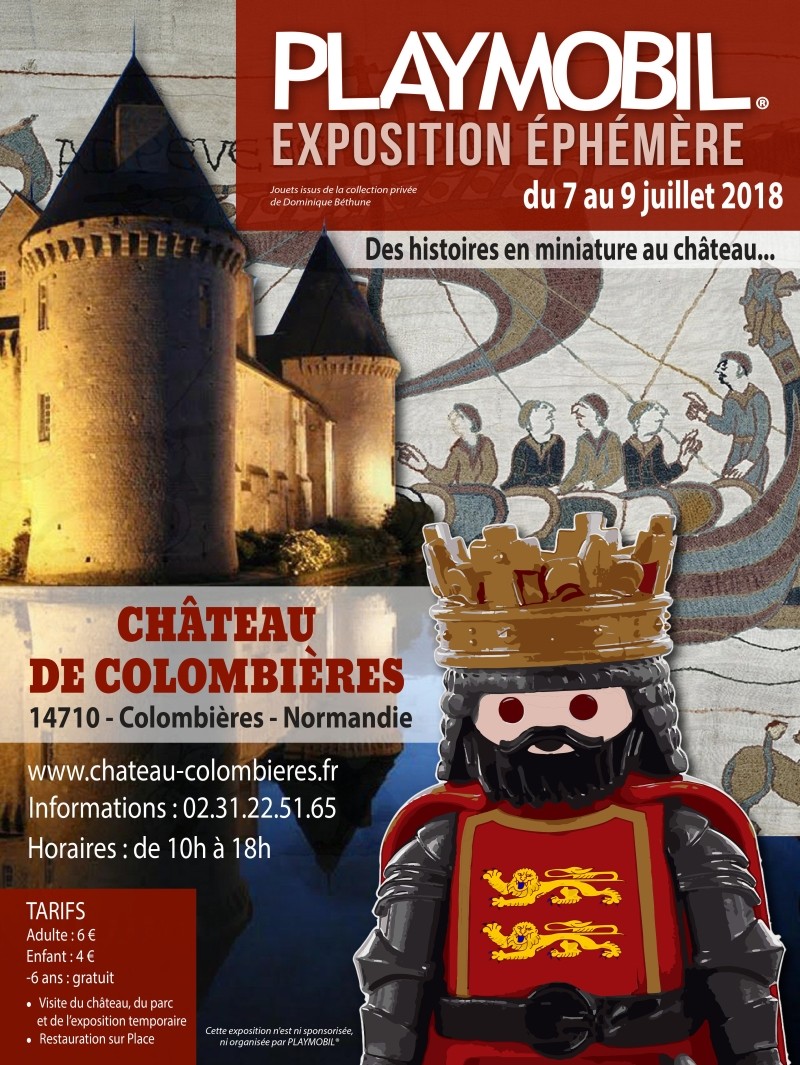 Affiche exposition playmobil chateau de colombieres