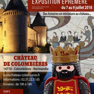 Affiche exposition playmobil chateau de colombieres