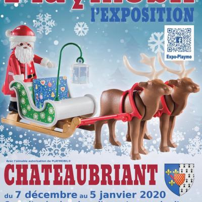 Affiche exposition playmobil chateaubriant 2019 dominique bethune