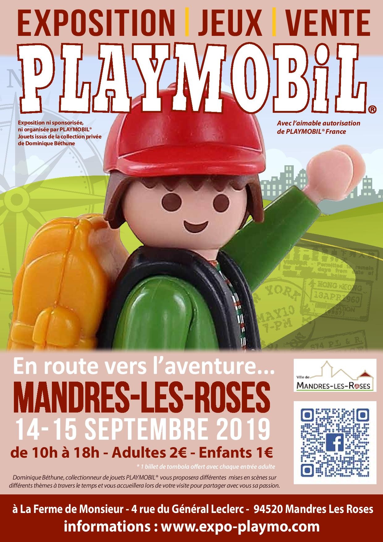 Affiche exposition playmobil mandres 2019 dominique bethune