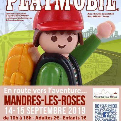 Affiche exposition playmobil mandres 2019 dominique bethune