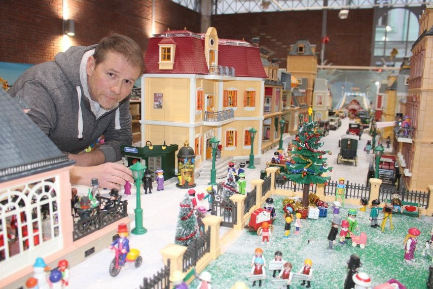 Exposition playmobil de noël à Châteaubriant en 2019 - Ville 1900