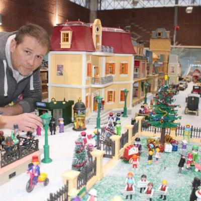 Exposition playmobil de noël à Châteaubriant en 2019 - Ville 1900