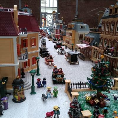 Exposition playmobil de noël à Châteaubriant en 2019 - Ville 1900 