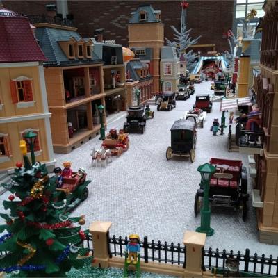 Exposition playmobil de noël à Châteaubriant en 2019 - Ville 1900 