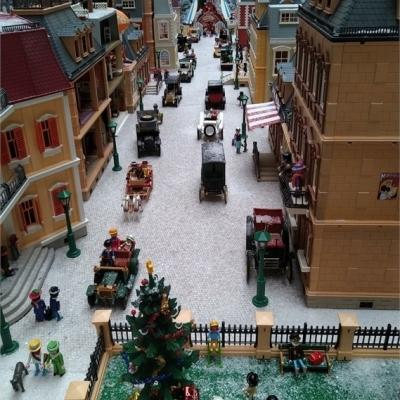 Exposition playmobil de noël à Châteaubriant en 2019 - Ville 1900