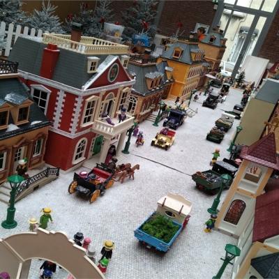 Exposition playmobil de noël à Châteaubriant en 2019 - Ville 1900 