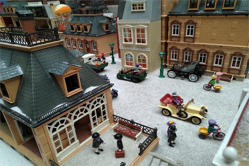 Exposition playmobil de noël à Châteaubriant en 2019 - Ville 1900 