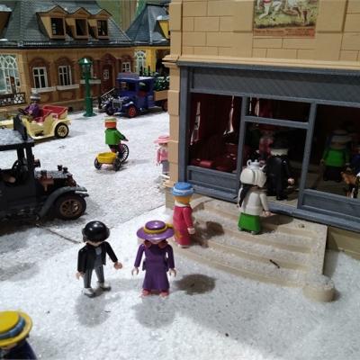 Exposition playmobil de noël à Châteaubriant en 2019 - Ville 1900 