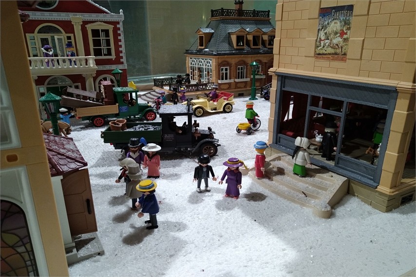 Exposition playmobil de noël à Châteaubriant en 2019 - Ville 1900 