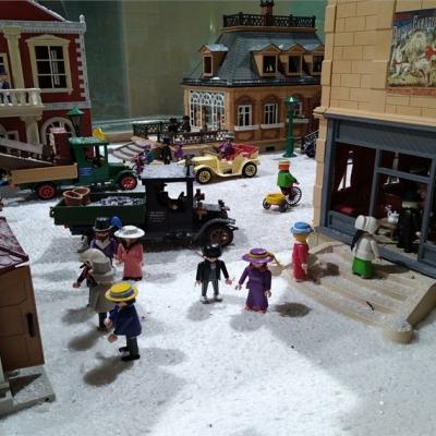 Exposition playmobil de noël à Châteaubriant en 2019 - Ville 1900 