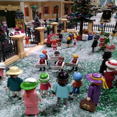 Exposition playmobil de noël à Châteaubriant en 2019 - Ville 1900 