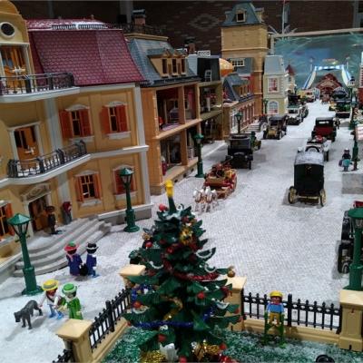 Exposition playmobil de noël à Châteaubriant en 2019 - Ville 1900 