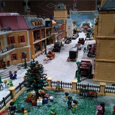 Exposition playmobil de noël à Châteaubriant en 2019 - Ville 1900 