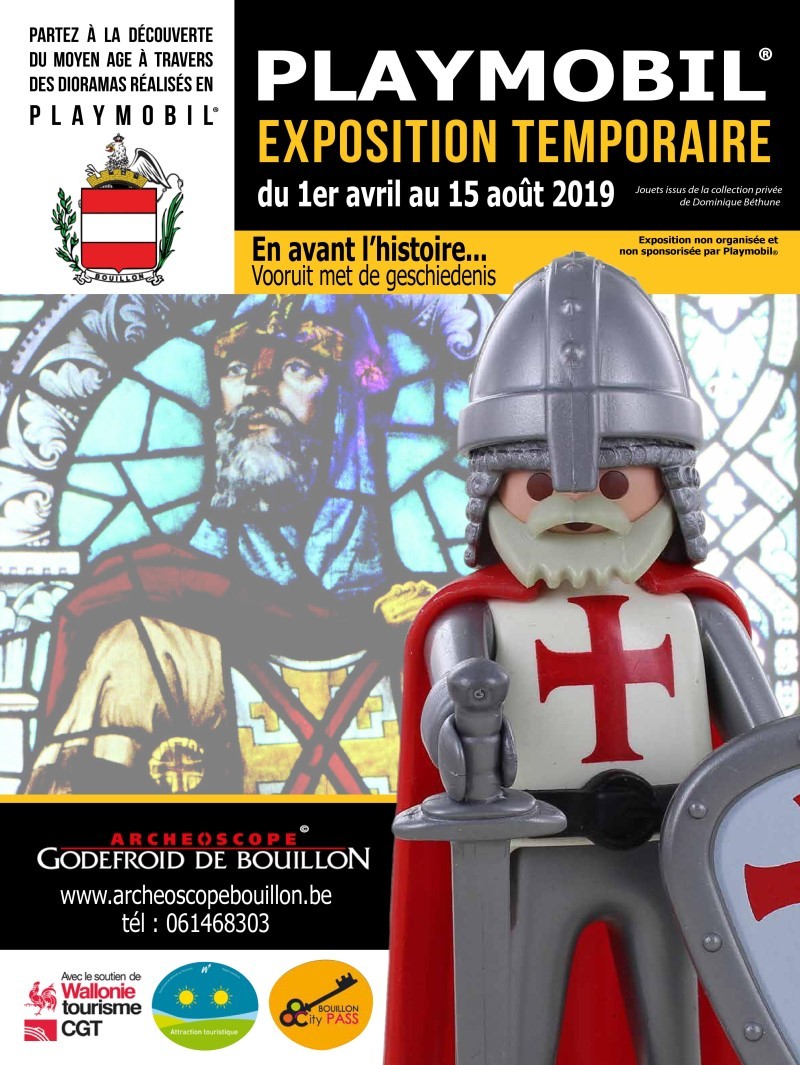 Exposition playmobil archeoscope de bouillon 2019 dominique bethune