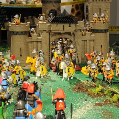 La Bataille d'Azincourt en 1415 réalisée en Playmobil