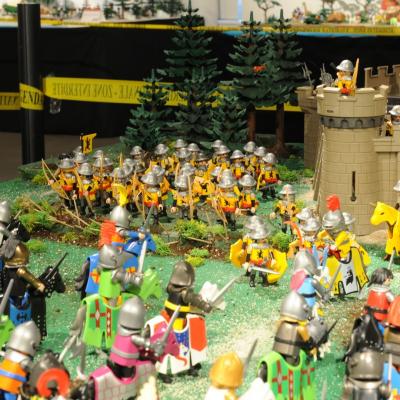 La Bataille d'Azincourt en 1415 réalisée en Playmobil