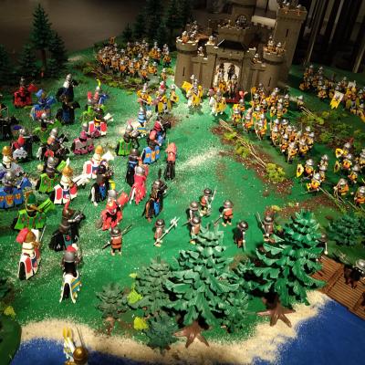 La Bataille d'Azincourt en 1415 réalisée en Playmobil