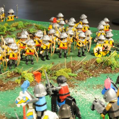 La Bataille d'Azincourt en 1415 réalisée en Playmobil