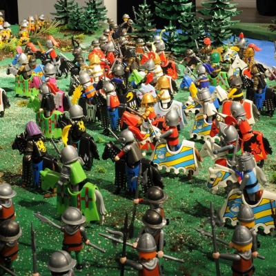 La Bataille d'Azincourt en 1415 réalisée en Playmobil