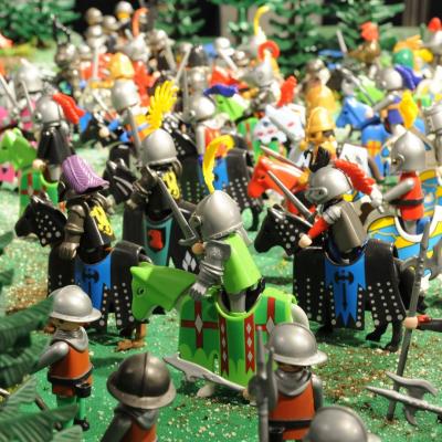 La Bataille d'Azincourt en 1415 réalisée en Playmobil