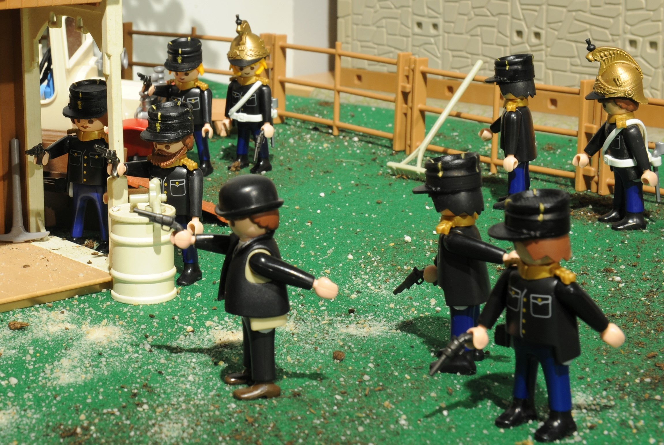 Exposition playmobil gendarmerie - arrestation de Bonnot en 1912