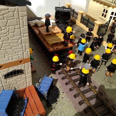 Exposition playmobil : La gendarmerie pendant les grève de 1936