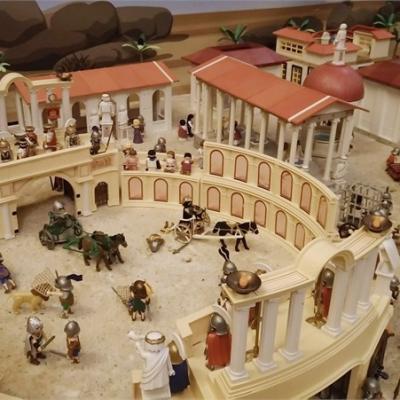 Exposition playmobil sur l'histoire - romains et gladiateurs dominique bethune