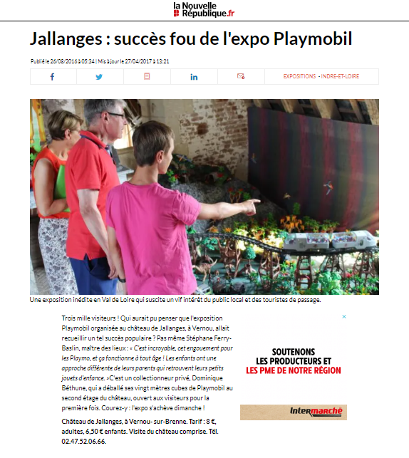 Exposition Playmobil Château de Jallanges