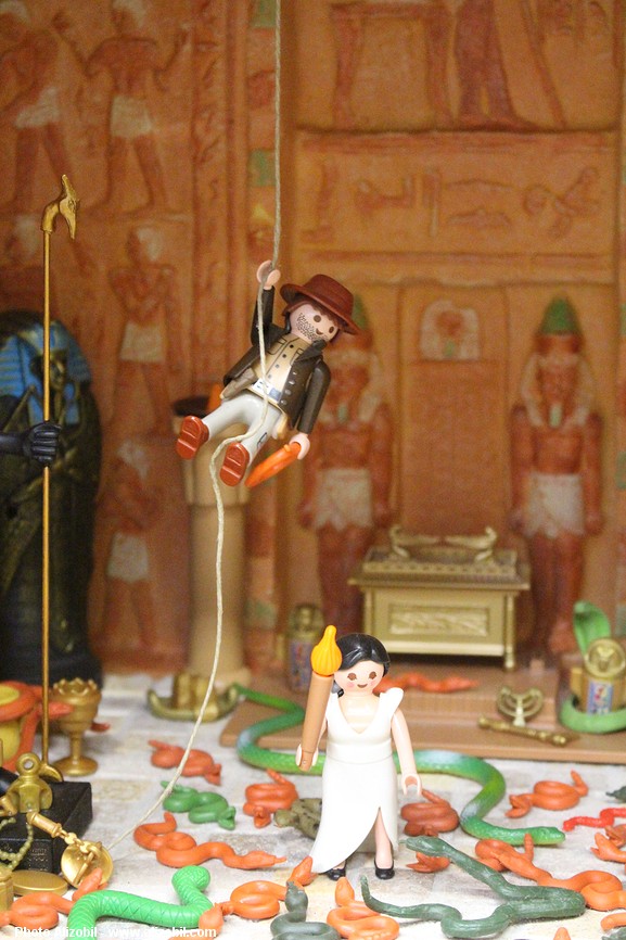 Indiana Jones en Playmobil un diorama réalisé par Dominique Béthune