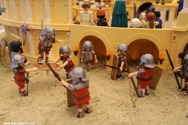 Benhur en playmobil réalisé par Dominique Béthune