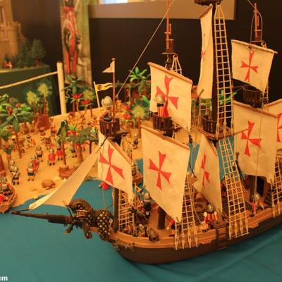 La découverte de l'Amérique par Christophe Colomb réalisée en Playmobil