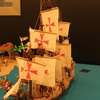 La découverte de l'Amérique par Christophe Colomb réalisée en Playmobil