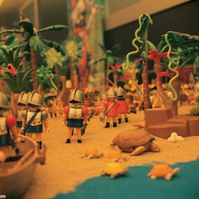 La découverte de l'Amérique par Christophe Colomb réalisée en Playmobil