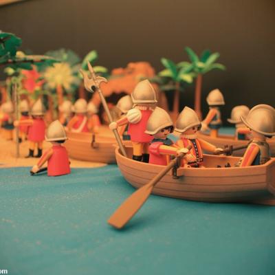 La découverte de l'Amérique par Christophe Colomb réalisée en Playmobil