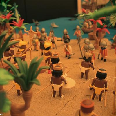 La découverte de l'Amérique par Christophe Colomb réalisée en Playmobil