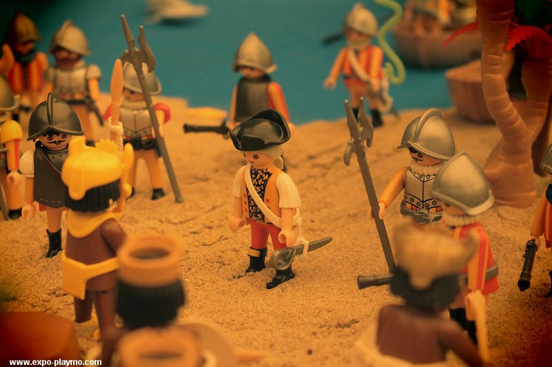 La découverte de l'Amérique par Christophe Colomb réalisée en Playmobil