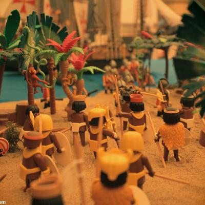 La découverte de l'Amérique par Christophe Colomb réalisée en Playmobil