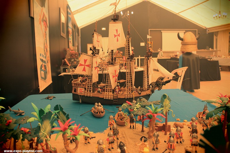 La découverte de l'Amérique par Christophe Colomb réalisée en Playmobil