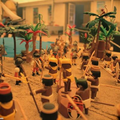 La découverte de l'Amérique par Christophe Colomb réalisée en Playmobil