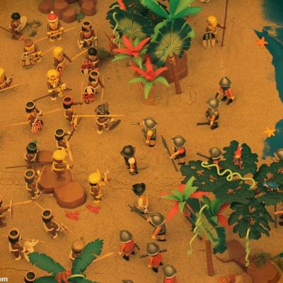 La découverte de l'Amérique par Christophe Colomb réalisée en Playmobil