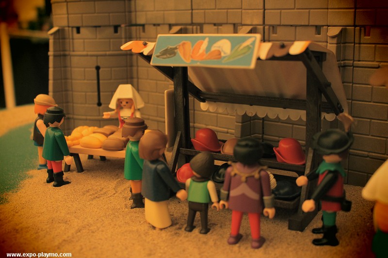 Joutes au moyen-age diorama réalisé en Playmobil