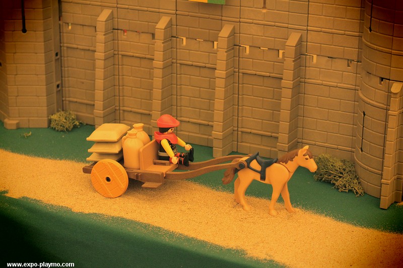 Joutes au moyen-age diorama réalisé en Playmobil