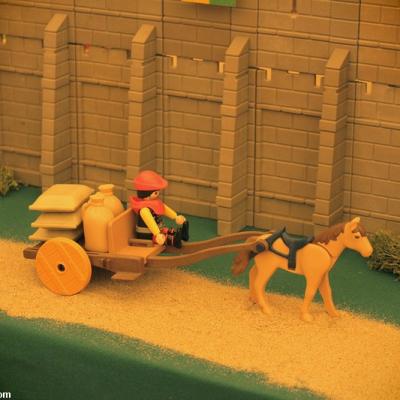 Joutes au moyen-age diorama réalisé en Playmobil