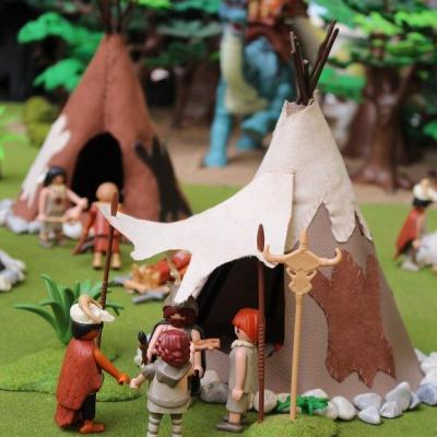 Diorama Les Jeux Préhistoriques en Playmobil