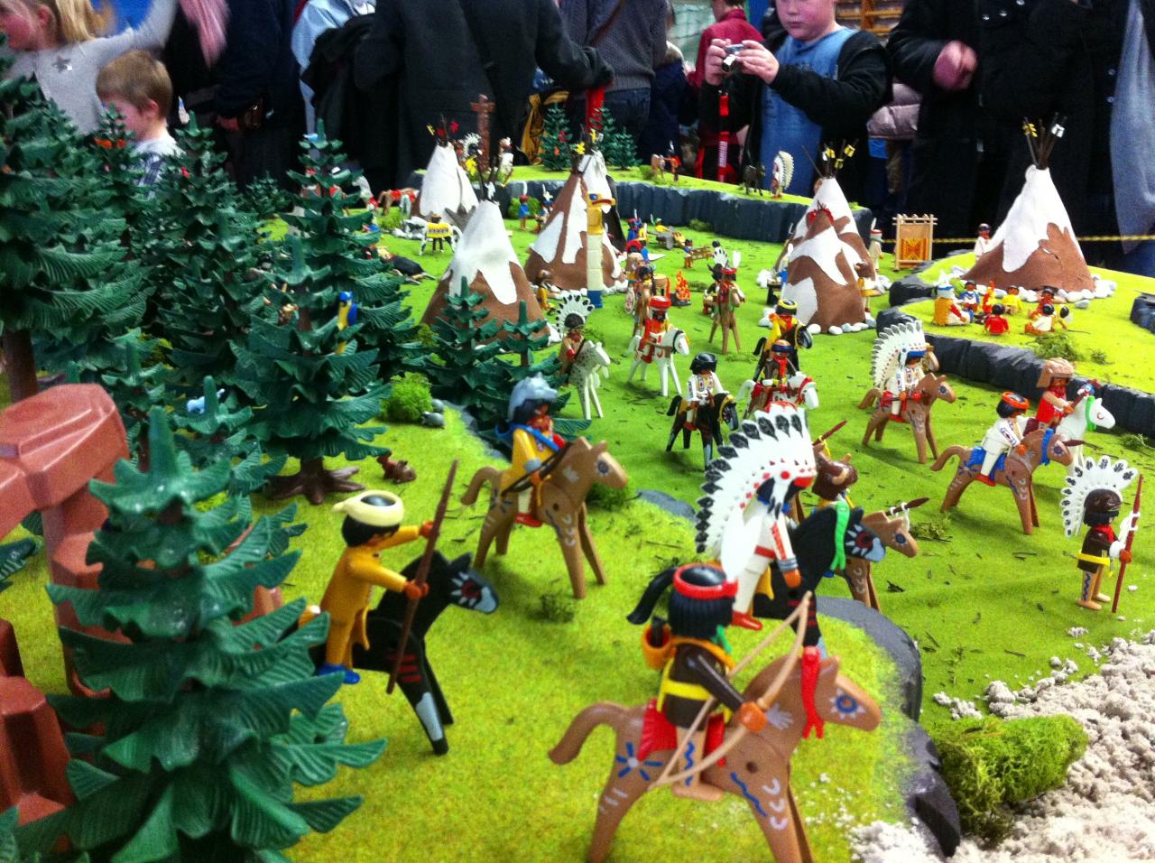 Diorama Pocahontas en Playmobil exposé à Sailly en 2015